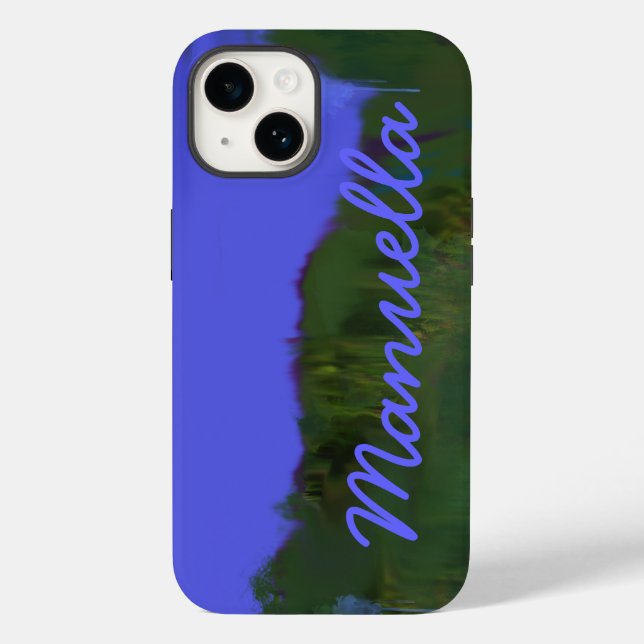 Beautiful Blue Personalised Case-Mate iPhone Case (Back)