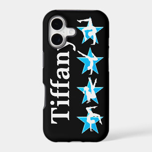 BEAUTIFUL BLUE PERSONALIZED GYMNASTICS IPHONE CASE