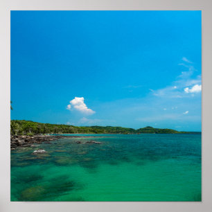 Beautiful blue sea at Koh Kood island, Thailand Poster