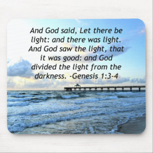 BEAUTIFUL BLUE SKIES GENESIS 1:3 PHOTO DESIGN MOUSE PAD