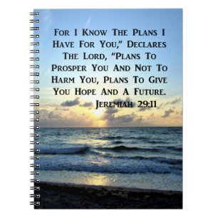 BEAUTIFUL BLUE SKIES JEREMIAH 29:11 PHOTO SPIRAL NOTEBOOK