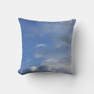 beautiful blue sky and white clouds cushion