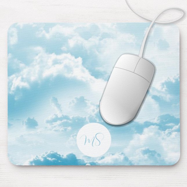 Beautiful Blue Sky Clouds Personalised Mouse Pad (Creator Uploaded)