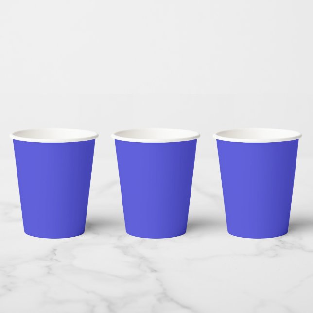 Beautiful blue solid colour paper cups (Multi)