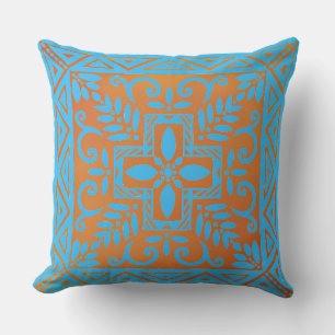Beautiful Blue Tile Pillow