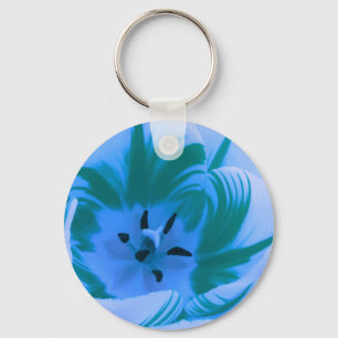 Beautiful Blue Tulip Keychain