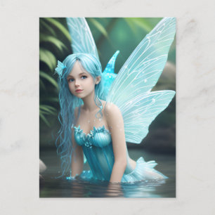 Beautiful Blue Water Fairy Postcard