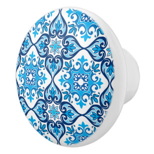 💙🤍 Beautiful blue - white Azulejos X, Ceramic Knob
