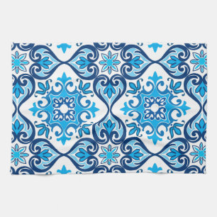 💙🤍 Beautiful blue - white Azulejos X,  Kitch Tea Towel
