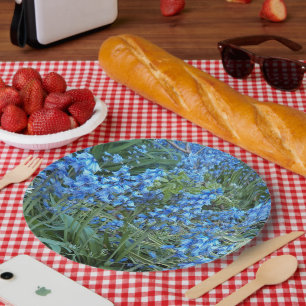 Beautiful Bluebell Garden Floral Paper Plate