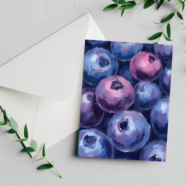 Beautiful Blueberries | Fruit Painting Card (Creator Uploaded)