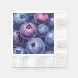 Beautiful Blueberries Fruit Painting Napkin