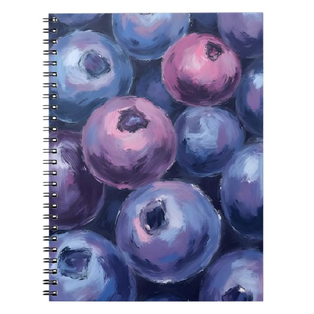 Beautiful Blueberries | Fruit Painting Notebook (Front)