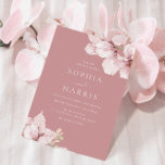 Beautiful Blush Floral Petals Dusty Rose Wedding Invitation<br><div class="desc">Beautiful Blush Floral Petals Dusty Rose Wedding Invitation

See matching collection in our Niche and Nest Store</div>