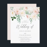 Beautiful Blush Garden Wedding Budget Invite<br><div class="desc">Beautiful Blush Garden Wedding Budget Invite

Budget Wedding Invitation

See matching items including digital invitation and printed invitations</div>