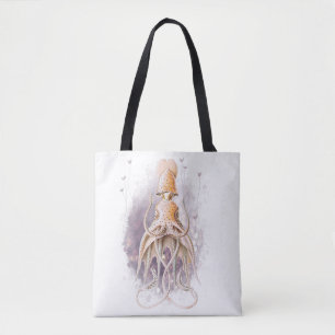 Beautiful Blush Squid-Themed Tote Bag