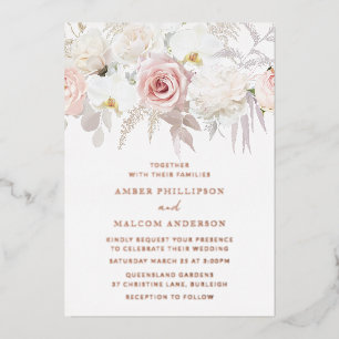 Beautiful Blush & White Wedding Rose Gold