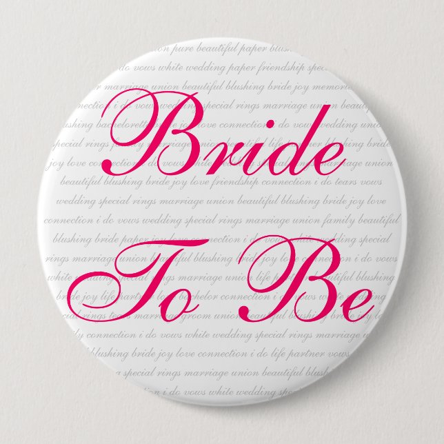 beautiful blushing bride joy love connection i ... 10 cm round badge (Front)