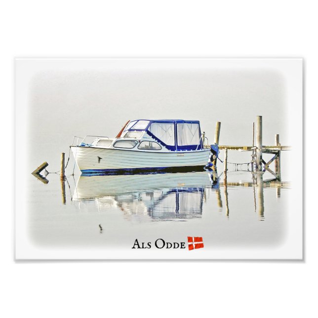 Beautiful Boat in Als Odde/Denmark Photo Print! Print (Front)