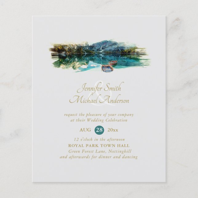 Beautiful Boating Lake Nature Wedding (Front)