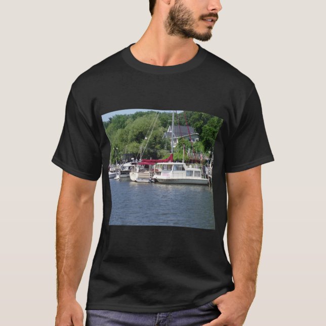 Beautiful Boats and Dock T-Shirt (Front)
