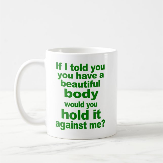 Beautiful Body mugs - choose style & colour (Left)