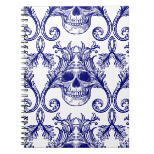 Beautiful bohemian damask seamless ornament. Baroq Notebook