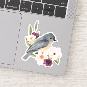 Beautiful Bohemian Style Watercolor Bird & Branch