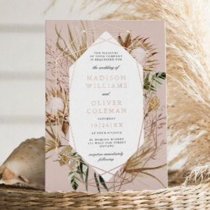 Beautiful Boho Botanical Geometric Frame Wedding