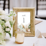 Beautiful Boho Botanical Wedding Reception Table Number<br><div class="desc">This lovely wedding table number card features beautiful boho botanicals and elegant typography. Together these elements create an rustic yet elegant wedding menu that would be perfect for a romantic wedding any time of the year. This design coordinates with our Beautiful Boho Botanical wedding suite. See the collection for more...</div>