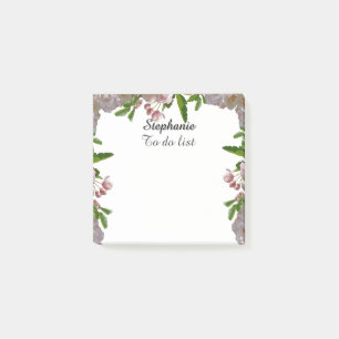 Beautiful Boho Bouquet - Custom Name To Do List Post-it Notes