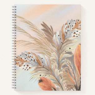 Beautiful Boho Feather Journal