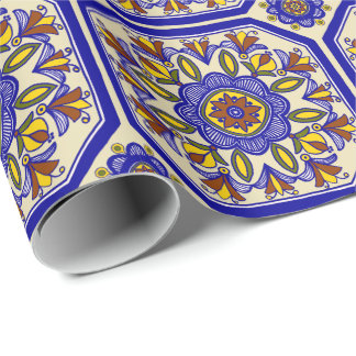 Beautiful Boho Italian Tile Wrapping Paper