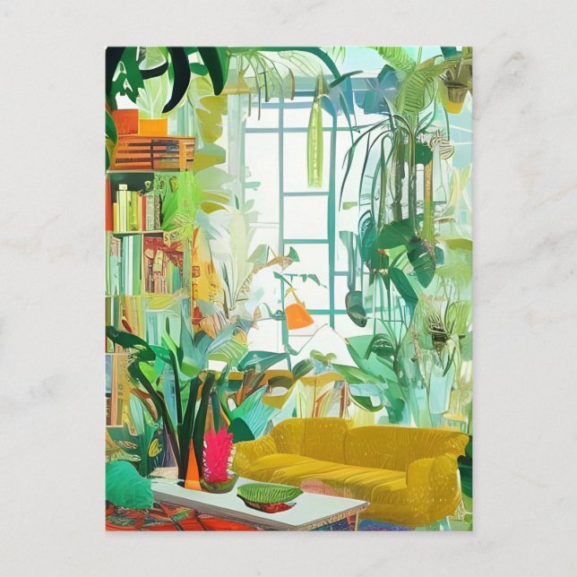 Beautiful Boho Living Room Postcard (Front)