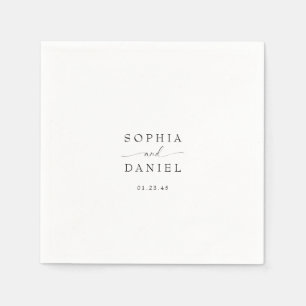 Beautiful Boho Minimalist Modern Wedding Napkin