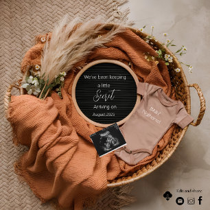 Beautiful Boho pampas pregnancy announcement 