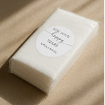 Beautiful Boho Personalised Wedding Tissue Pack Classic Round Sticker<br><div class="desc">Make your wedding day even more meaningful with these round tissue pack stickers. This is a sweet and affordable detail that shows guests that you’ve thought of every moment. Designed to fit perfectly on mini tissue packs, these personalised wedding favour stickers are an easy way to create heartfelt tissue packs...</div>