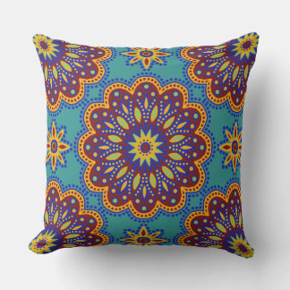 Beautiful Boho Talavera Tile Cushion