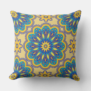 Beautiful Boho Talavera Tile Cushion