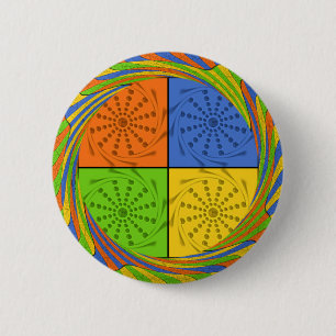 Beautiful Bold Egyptian Pattern: A Dazzling Design 6 Cm Round Badge