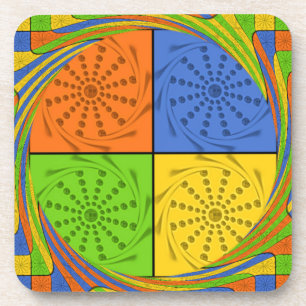 Beautiful Bold Egyptian Pattern: A Dazzling Design Coaster