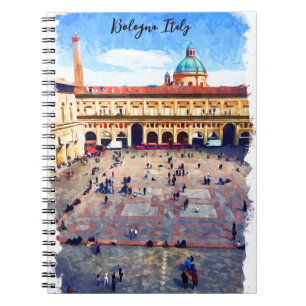 Beautiful Bologna Italy Watercolor Travel Notebook