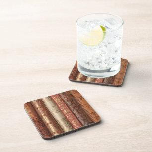 Beautiful Book Spines (beige) Coaster