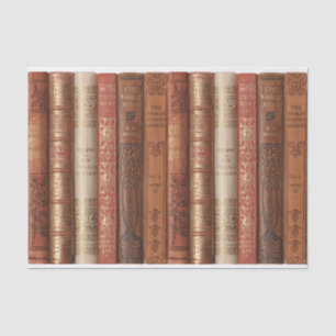 Beautiful Book Spines (beige) Tissue Paper