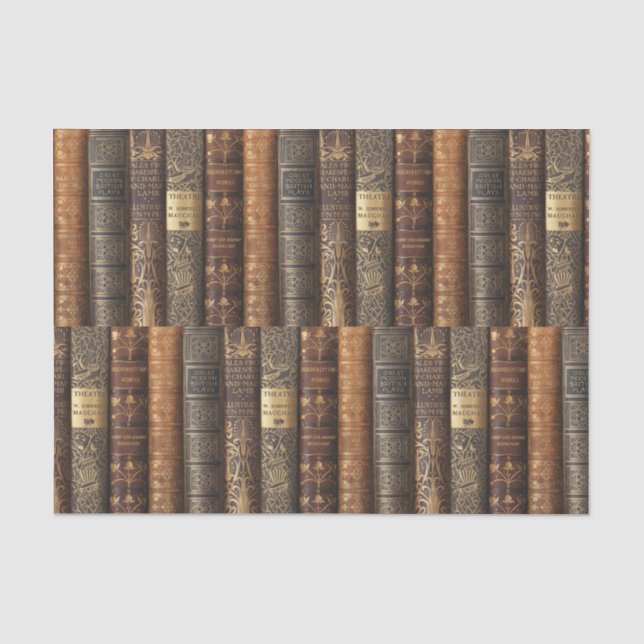 Beautiful Book Spines (Theatre) Tissue Paper (Front)