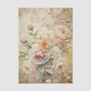 Beautiful Boquet of Pastel Flowers Background Tissue Paper