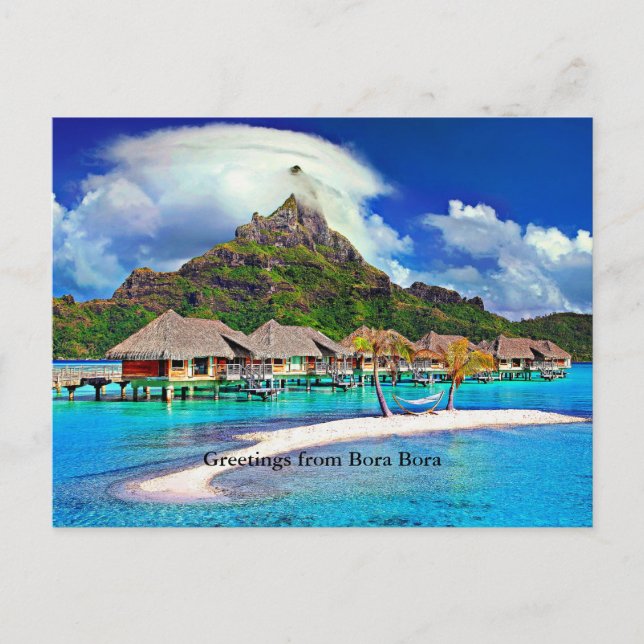 Beautiful Bora Bora, French Polynesia Postcard (Front)