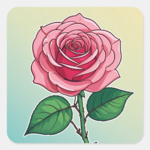 Beautiful Botanical Designs, Flowers and Plants Square Sticker