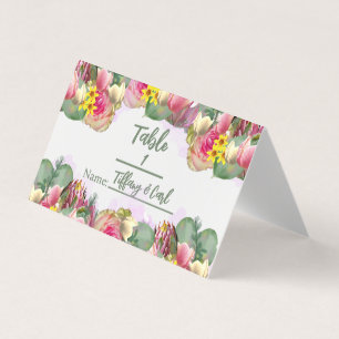Beautiful Botanical Garden Wildflower Place Cards