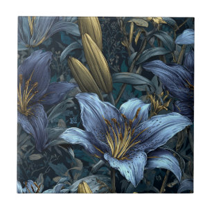 Beautiful Botanical Lilies Tiles For Tiled Surface